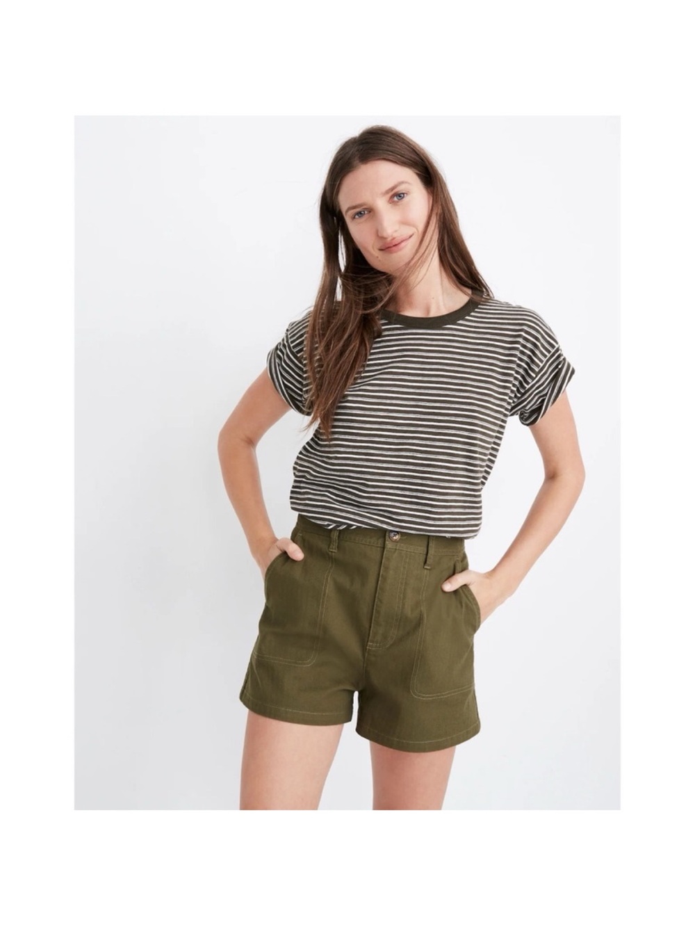 Madewell Olive High Waist Women Shorts